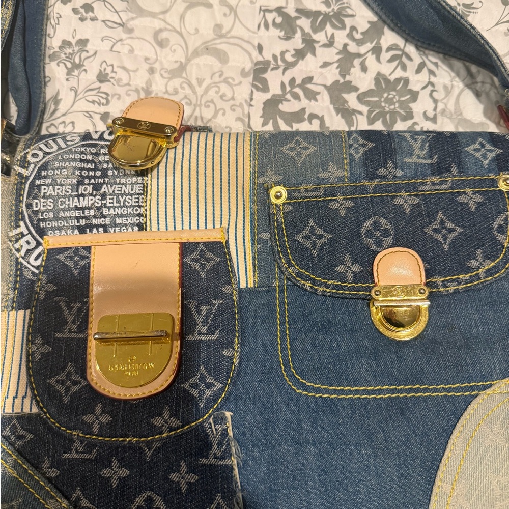 Louis Vuitton Denim Patchwork Shoulder Bag - Picture 13 of 15